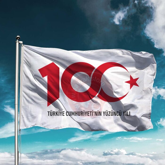100. Yıl Gönder Bayrağı Tüm Ebatlarda - Görsel 2