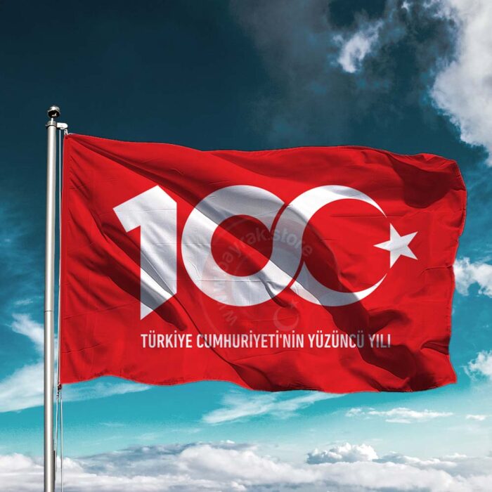 100. Yıl Gönder Bayrağı Tüm Ebatlarda - Görsel 1