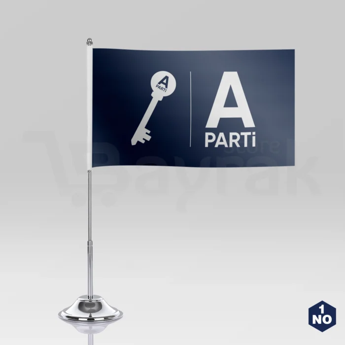 Anahtar Parti Tekli Masa Bayrağı - Görsel 2