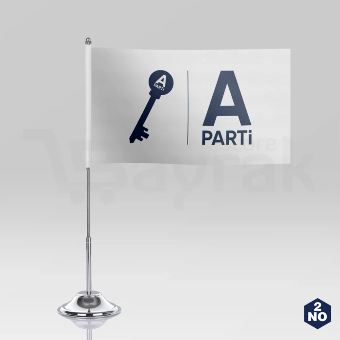 Anahtar Parti Tekli Masa Bayrağı - Görsel 4