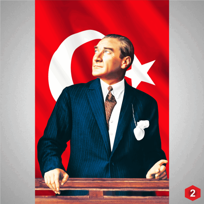 Atatürk Posteri 2 No - Görsel 1