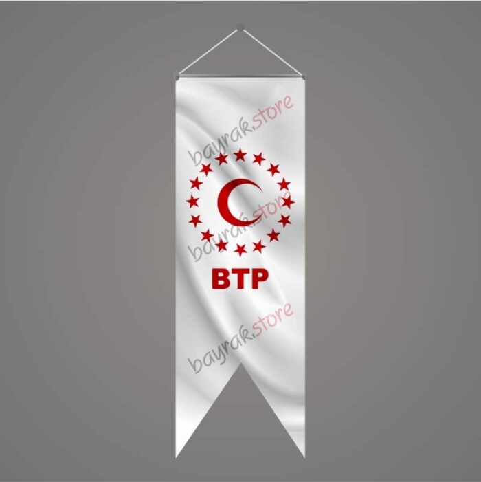 BTP Beyaz Kırlangıç Bayrak 50x150 cm - Görsel 1