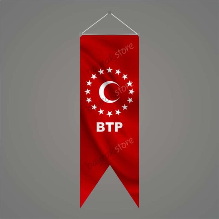 BTP Kırmızı Kırlangıç Bayrak 50x150 cm - Görsel 1