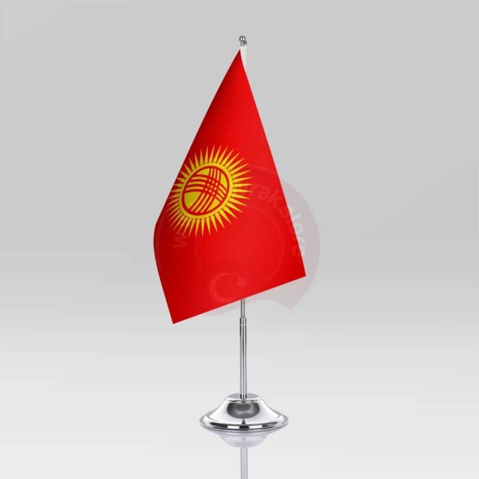 Kırgızistan Masa Bayrağı - Görsel 1