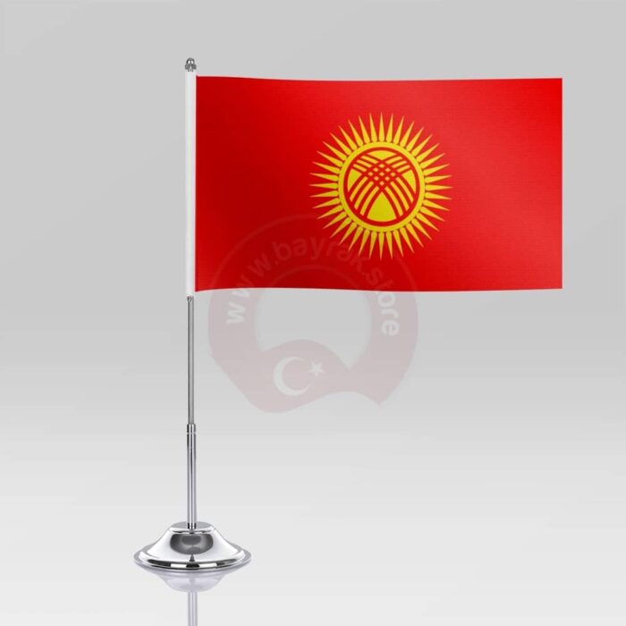 Kırgızistan Masa Bayrağı - Görsel 2