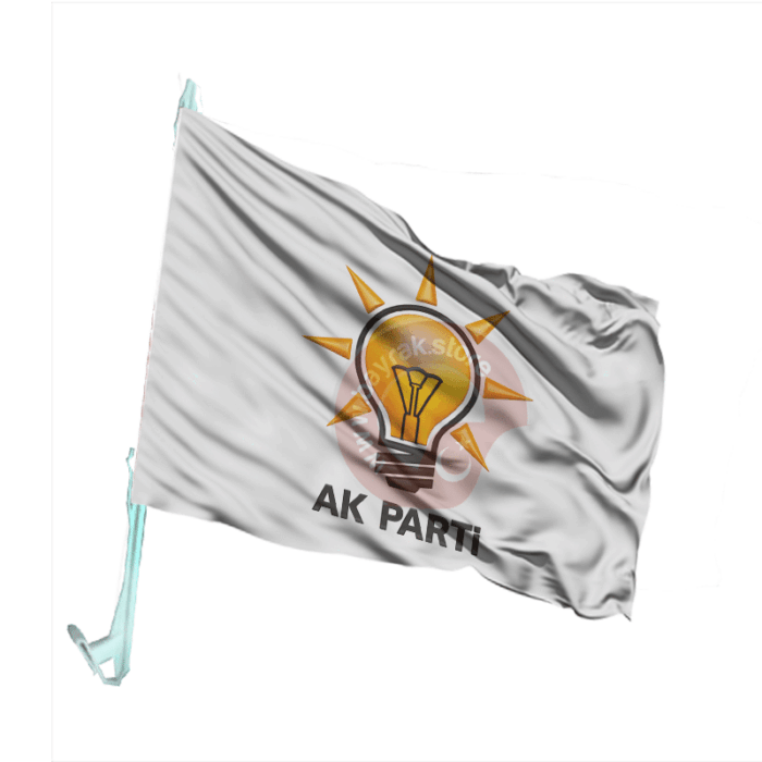 Ak Parti Otofors Bayrağı Beyaz 30×45 Cm - Görsel 1