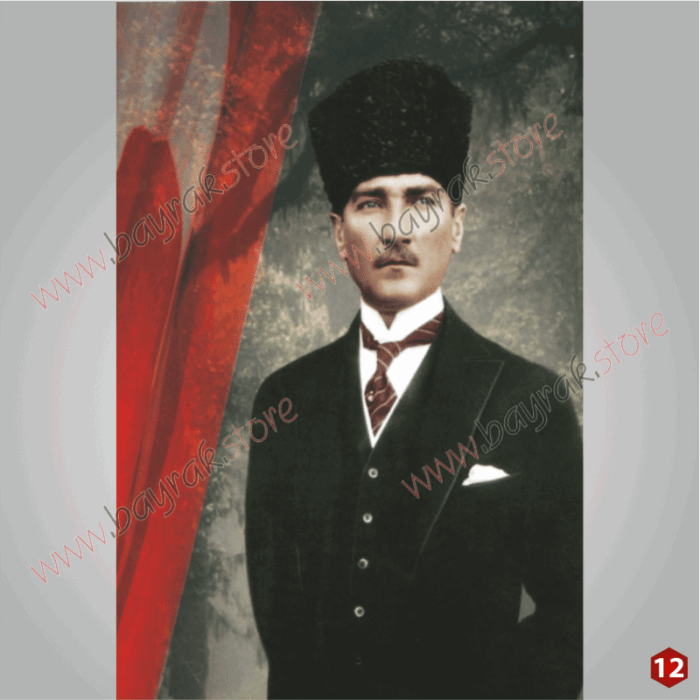 Atatürk Posteri 12 No - Görsel 1