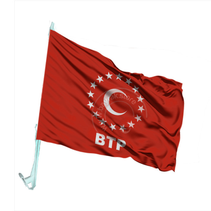 BTP Otofors Bayrağı Kırmızı 30×45 Cm - Görsel 1