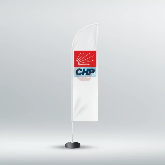 Chp Yelken Bayrak Beyaz (75×300) - Görsel 1