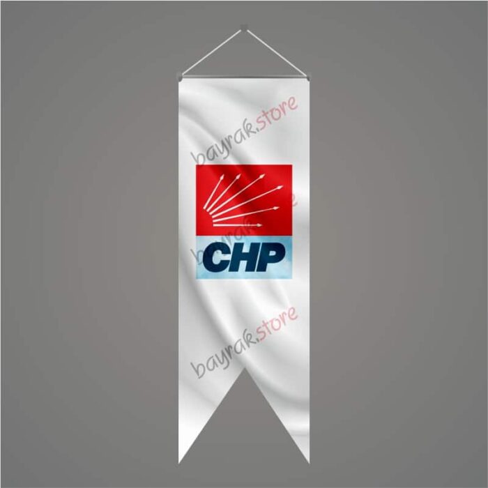 Chp Beyaz Kırlangıç Bayrak 50x150 cm - Görsel 1