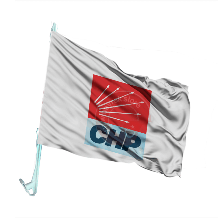CHP Otofors Bayrağı Beyaz 30×45 Cm - Görsel 1