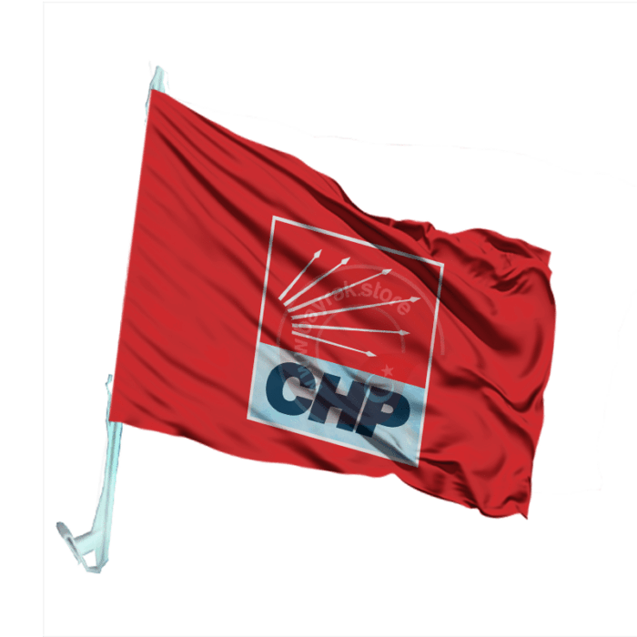 CHP Otofors Bayrağı Kırmızı 30×45 Cm - Görsel 1