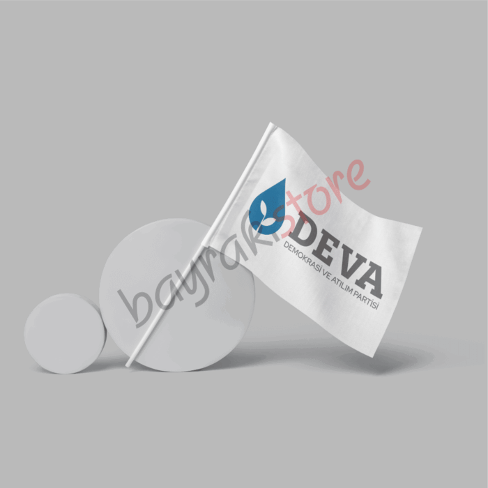 Deva Partisi 50×75 cm Raşel Sopalı Bayrak - Görsel 1