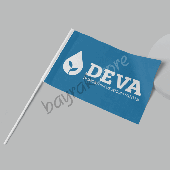 Deva Partisi 50×75 cm Raşel Sopalı Bayrak (Mavi Zeminli) - Görsel 2