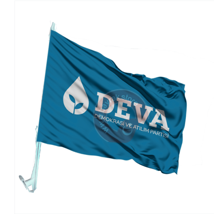 Deva Partisi Otofors Bayrağı Mavi 30×45 Cm - Görsel 1