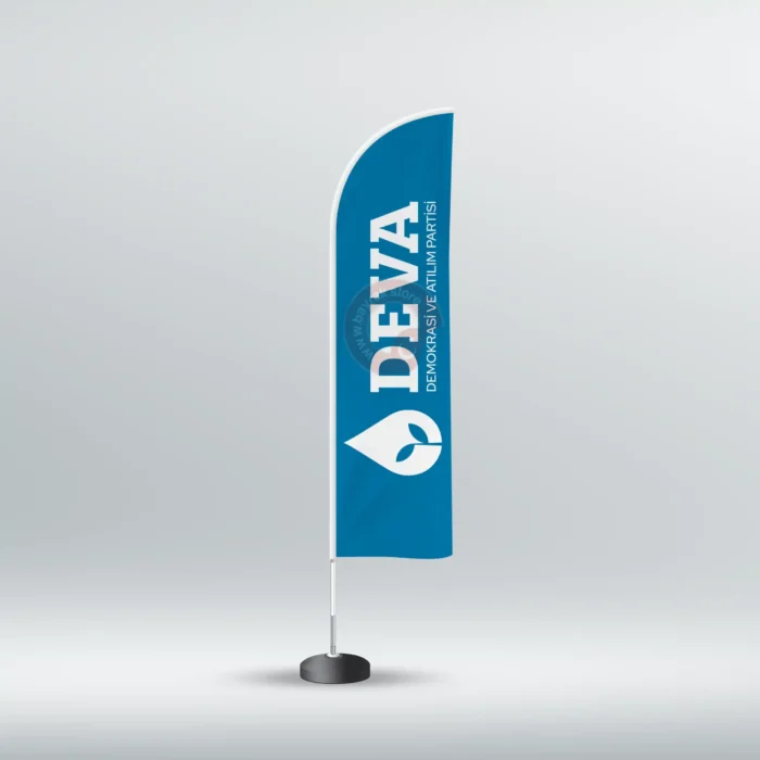Deva Partisi Yelken Bayrak Mavi (75×300) - Görsel 1