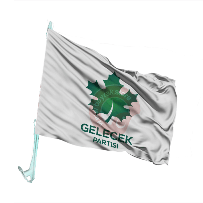 Gelecek Partisi Otofors Bayrağı Beyaz 30×45 Cm - Görsel 1