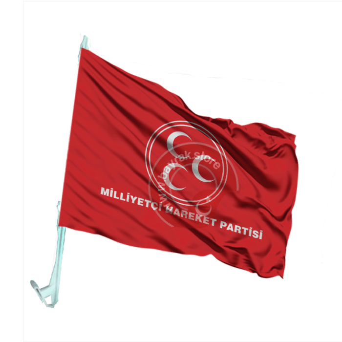 Milliyetçi Hareket Partisi Otofors Bayrağı Kırmızı 30×45 Cm - Görsel 1