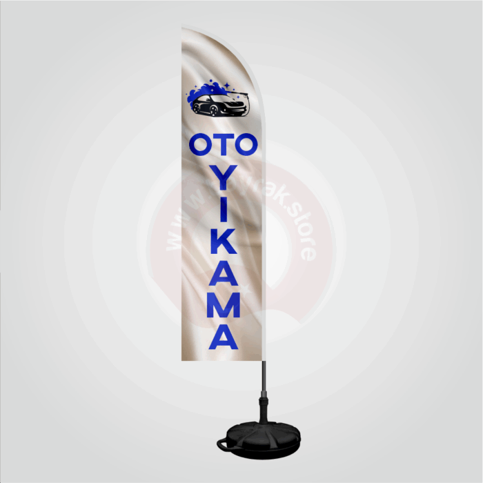Oto Yıkama Yelken Bayrak - Görsel 1
