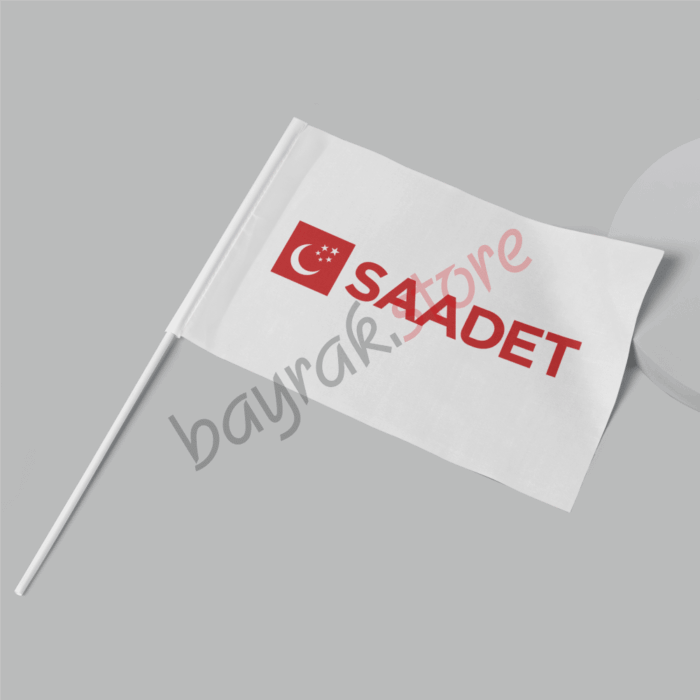 Saadet Partisi 50×75 cm Raşel Sopalı Bayrak - Görsel 2