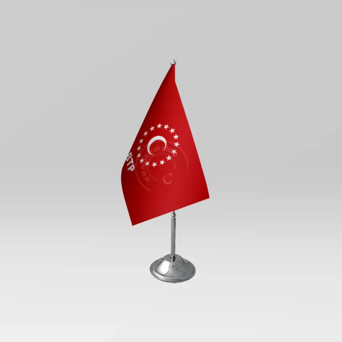 BTP Tekli Masa Bayrağı Kırmızı Takım - Görsel 1
