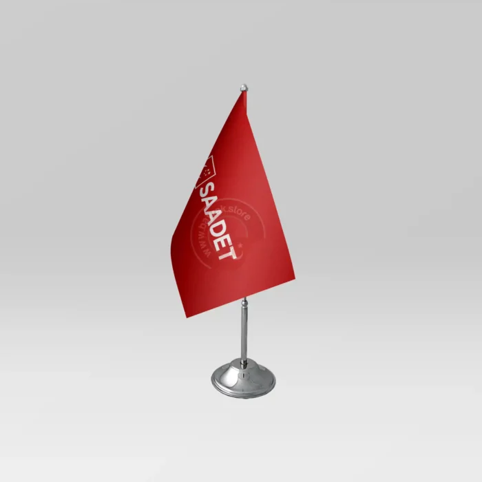Saadet Partisi Tekli Masa Bayrağı Kırmızı Takım - Görsel 1