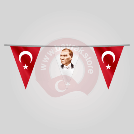 İpe Dizili Üçgen Türk - Atatürk - 2No