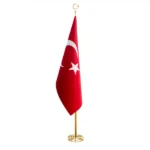 Türk Makam Bayrağı Simsiz Telalı Pirinç Takım