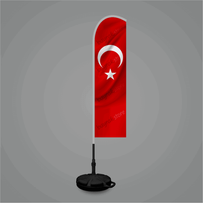 Türk Bayrağı Yelken Bayrak (Takım) - Görsel 1