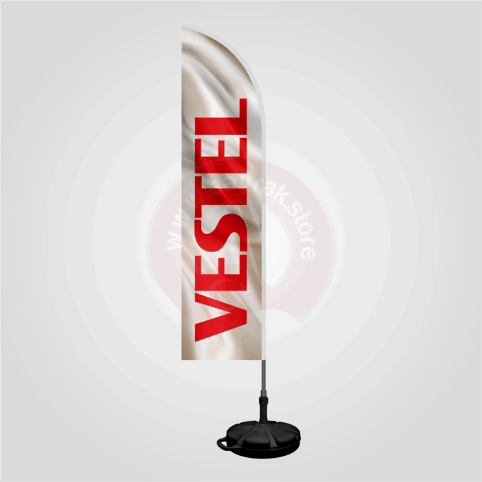 Vestel Yelken Bayrak - Beyaz - Görsel 1