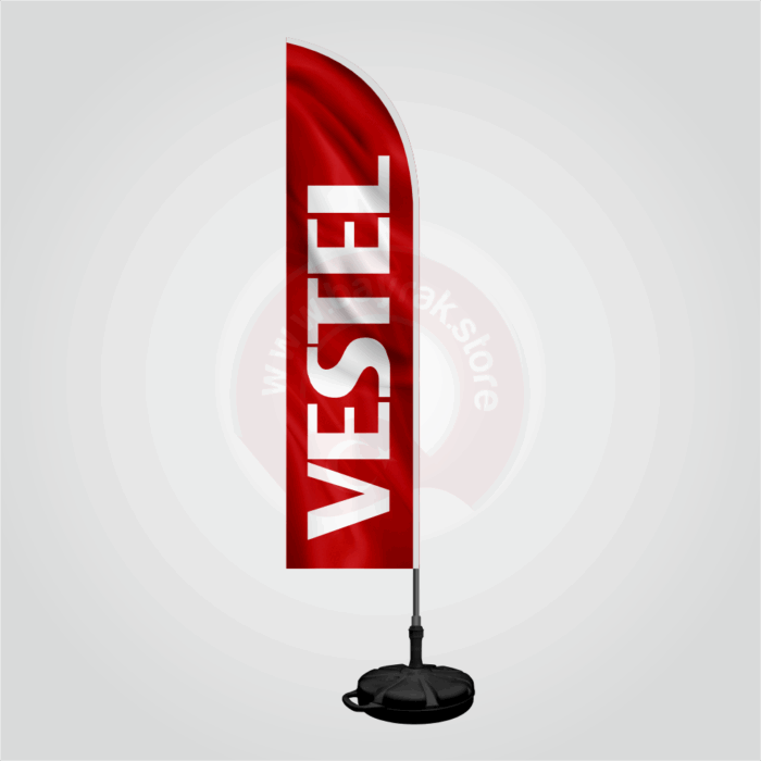Vestel Yelken Bayrak - Kırmızı - Görsel 1