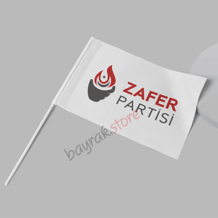 Zafer Partisi 50x75 Raşel Sopalı Bayrak - Görsel 2
